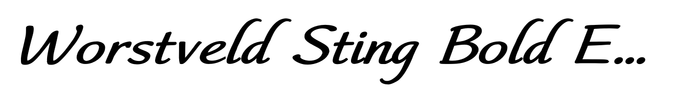 Worstveld Sting Bold Exp Italic