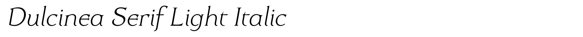 Dulcinea Serif Light Italic image