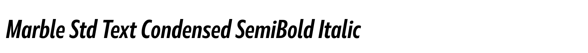 Marble Std Text Condensed SemiBold Italic image