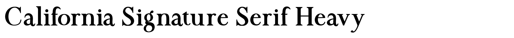 California Signature Serif Heavy image
