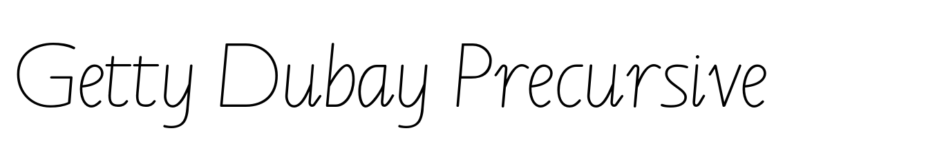 Getty Dubay Precursive