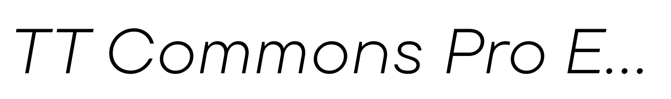 TT Commons Pro Expanded Light Italic