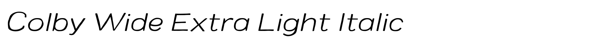 Colby Wide Extra Light Italic image