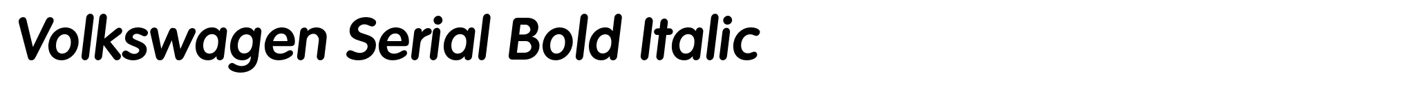 Volkswagen Serial Bold Italic image