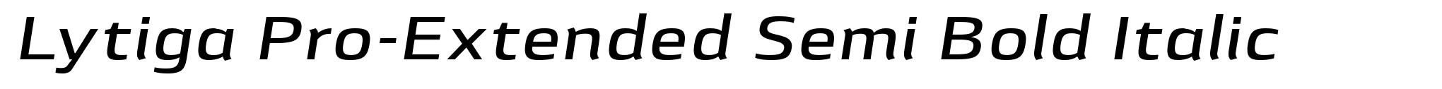Lytiga Pro-Extended Semi Bold Italic image