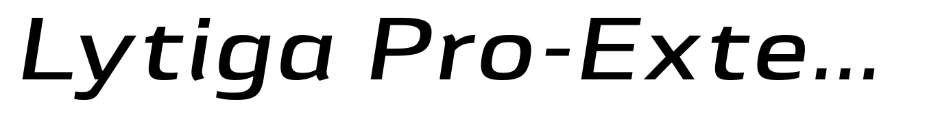 Lytiga Pro-Extended Semi Bold Italic