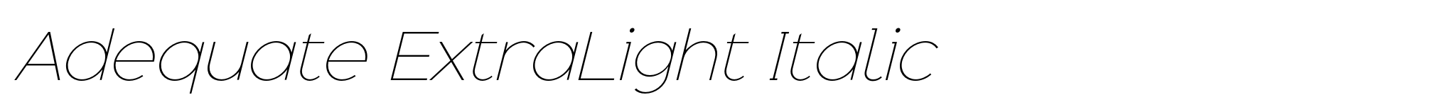 Adequate ExtraLight Italic image