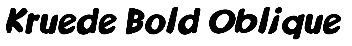 Kruede Bold Oblique