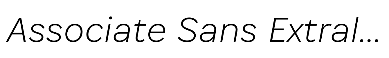 Associate Sans Extralight Italic