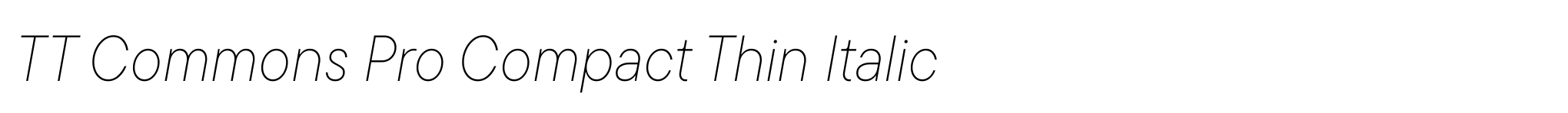 TT Commons Pro Compact Thin Italic image