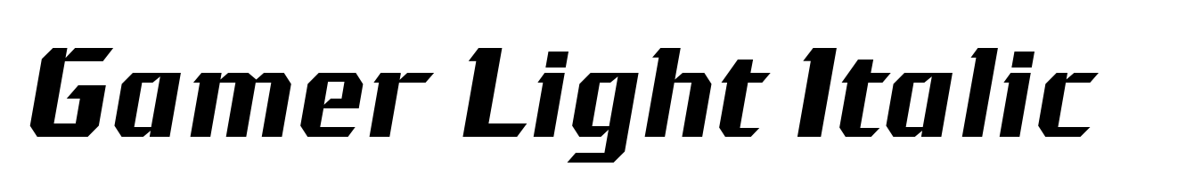 Gamer Light Italic