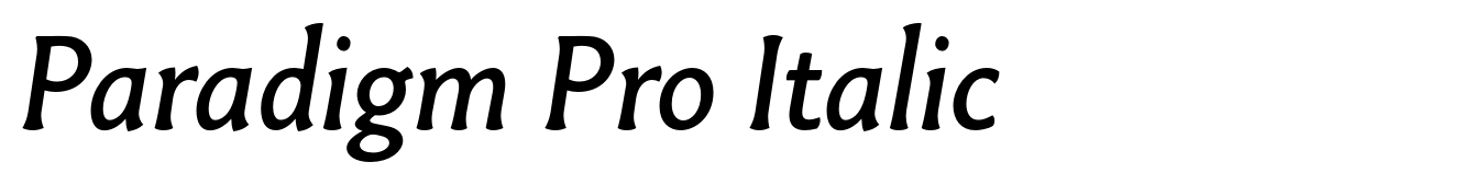 Paradigm Pro Italic