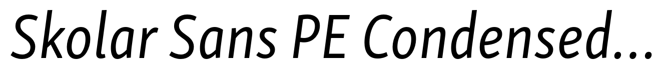 Skolar Sans PE Condensed Italic