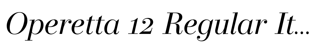 Operetta 12 Regular Italic