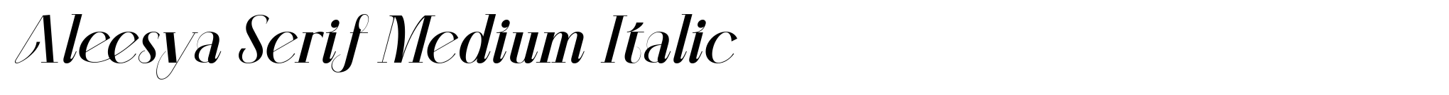 Aleesya Serif Medium Italic image