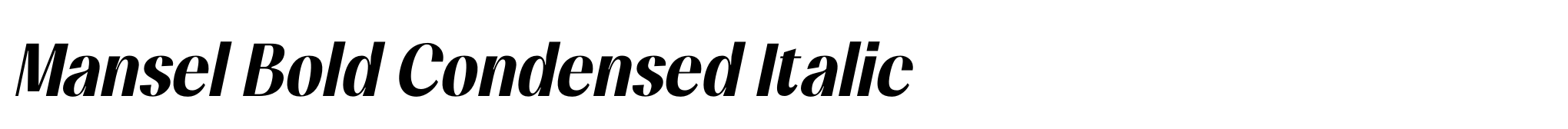 Mansel Bold Condensed Italic image