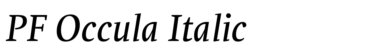 PF Occula Italic