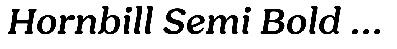 Hornbill Semi Bold Italic