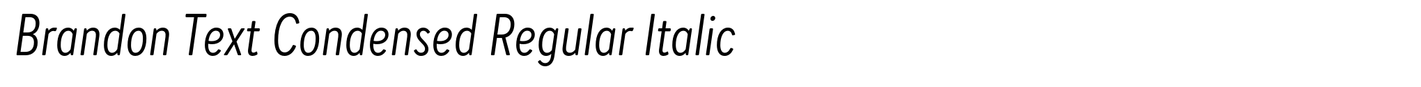 Brandon Text Condensed Regular Italic image