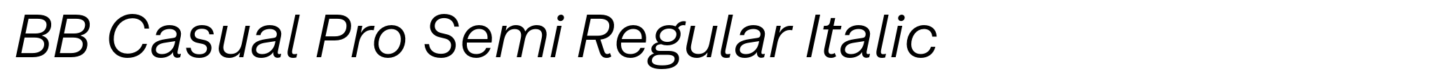 BB Casual Pro Semi Regular Italic image