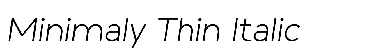 Minimaly Thin Italic