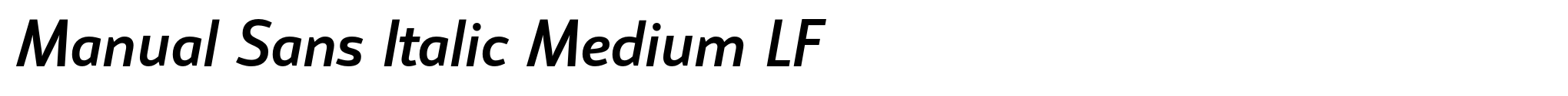 Manual Sans Italic Medium LF image
