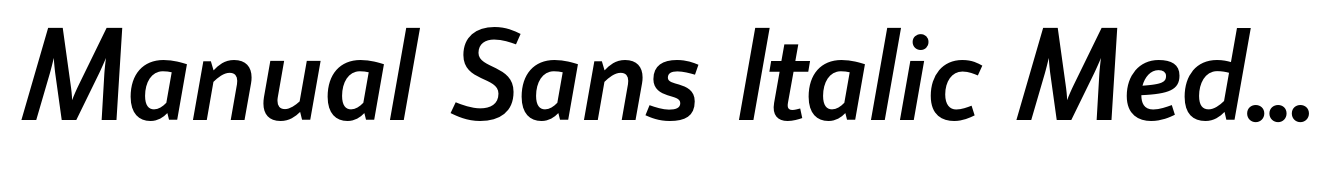 Manual Sans Italic Medium LF