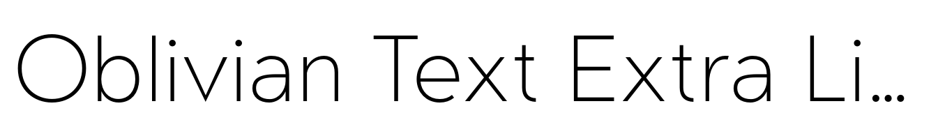 Oblivian Text Extra Light