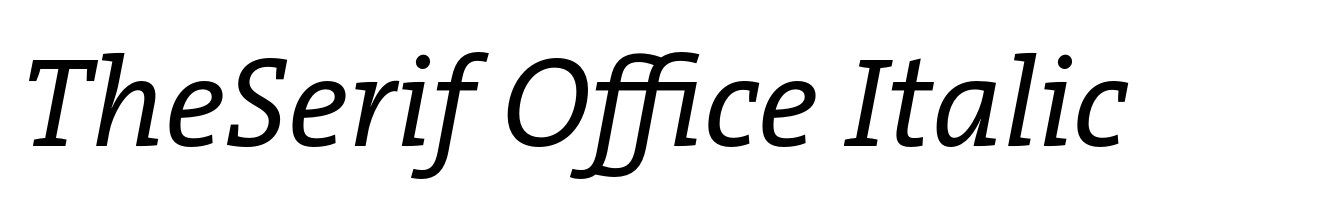 TheSerif Office Italic