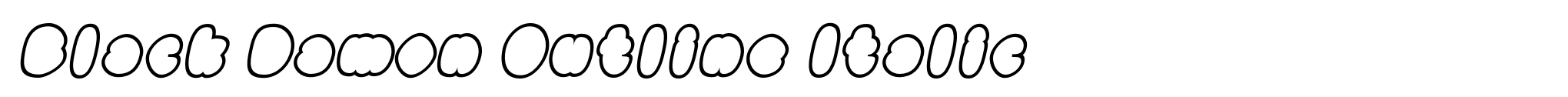 Black Damon Outline Italic image