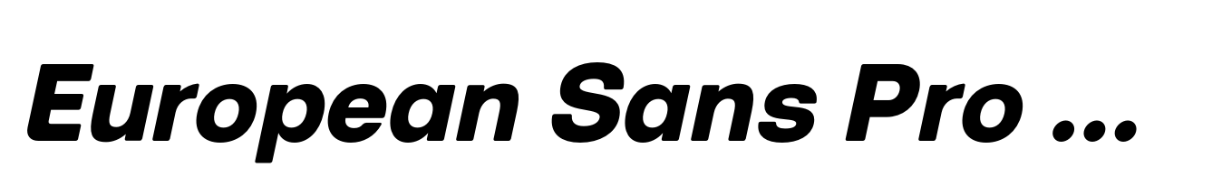 European Sans Pro Narrow Extra Bold Italic
