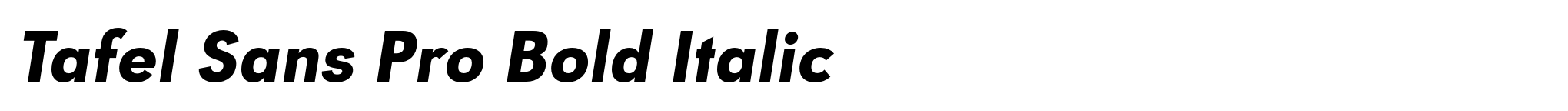 Tafel Sans Pro Bold Italic image