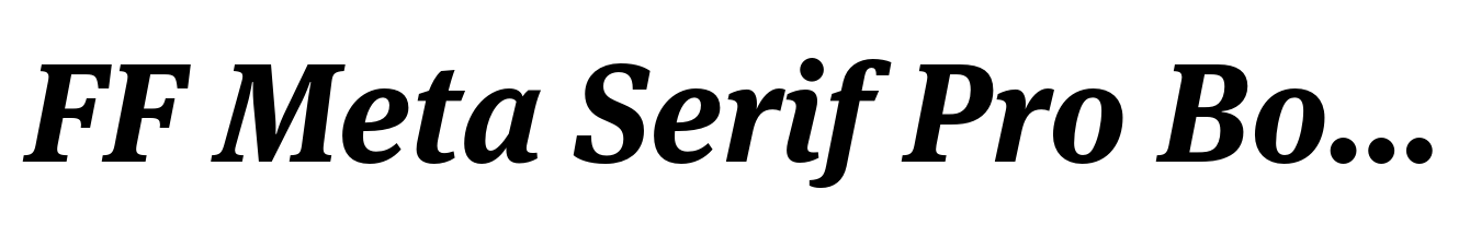 FF Meta Serif Pro Bold Italic