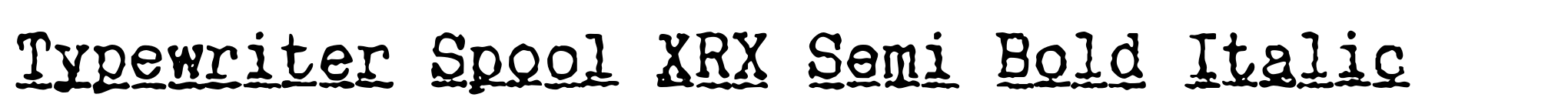 Typewriter Spool XRX Semi Bold Italic image