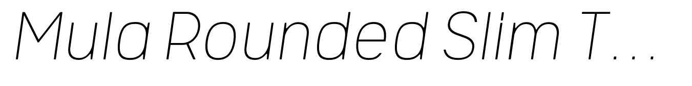 Mula Rounded Slim Thin Italic