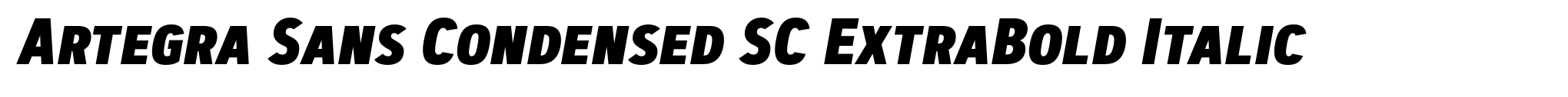 Artegra Sans Condensed SC ExtraBold Italic image