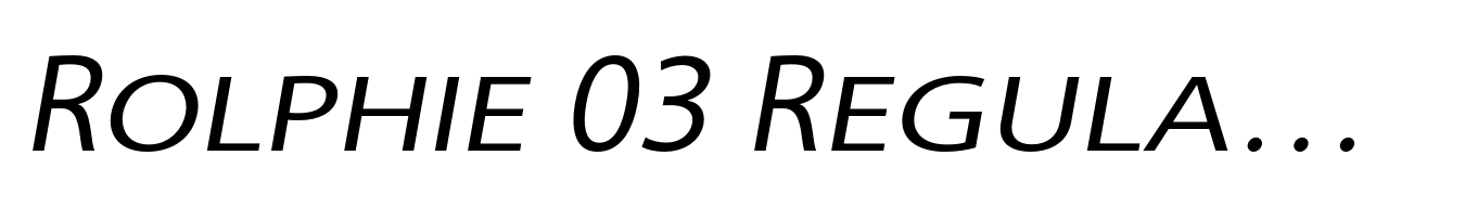 Rolphie 03 Regular SC Italic