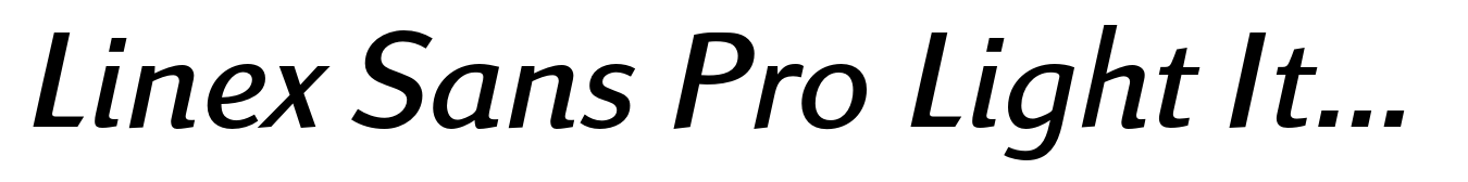 Linex Sans Pro Light Italic