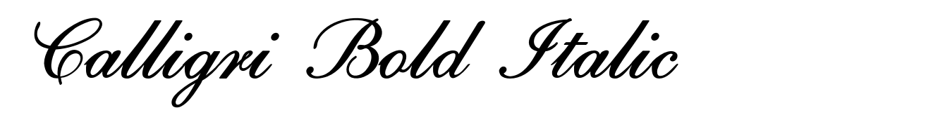Calligri Bold Italic