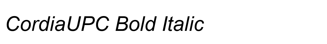 CordiaUPC Bold Italic