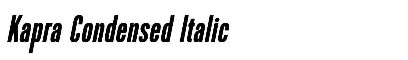 Kapra Condensed Italic