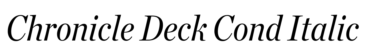 Chronicle Deck Cond Italic