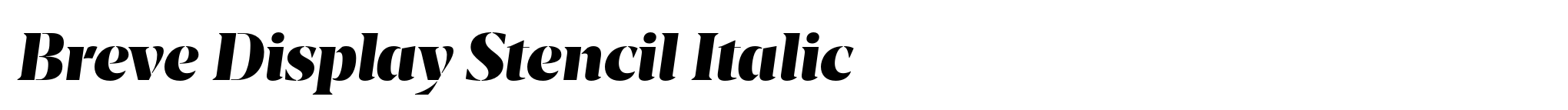 Breve Display Stencil Italic image