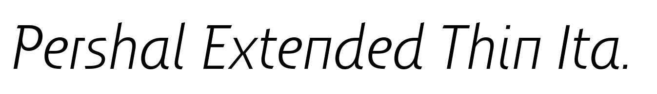 Pershal Extended Thin Italic
