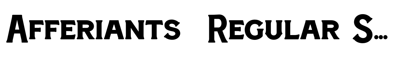 Afferiants  Regular Serif