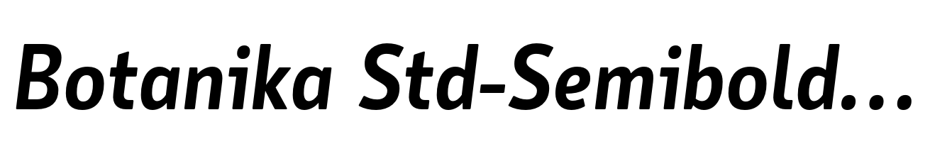 Botanika Std-Semibold Italic