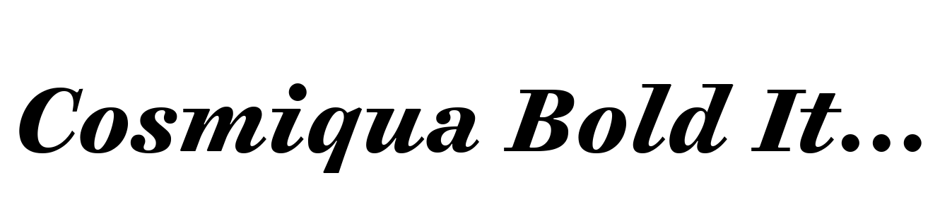 Cosmiqua Bold Italic