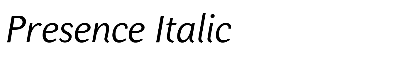 Presence Italic