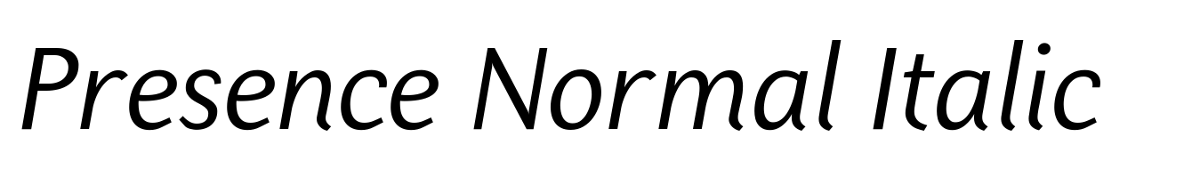 Presence Normal Italic
