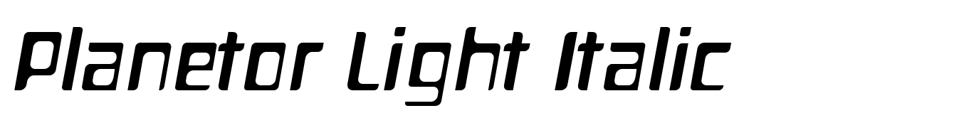 Planetor Light Italic